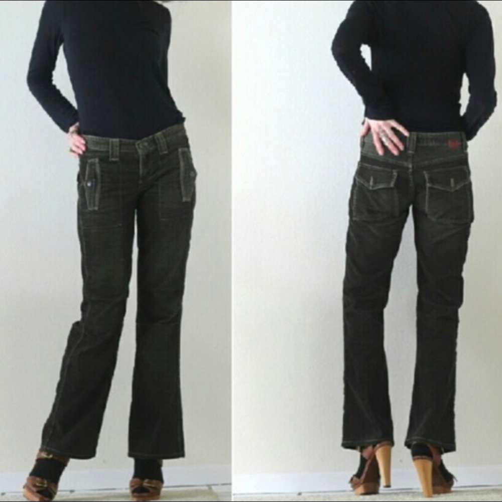 Joie Olive Green Boot-Cut Pants
